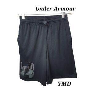 Under Armour Boys UA Heatgear Black Shorts M Prototype Athletic Essential YMD